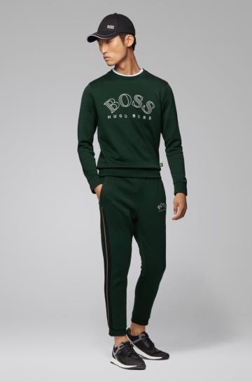 Spodnie BOSS Slim Fit Jogging Głęboka Zielone Męskie (Pl67410)